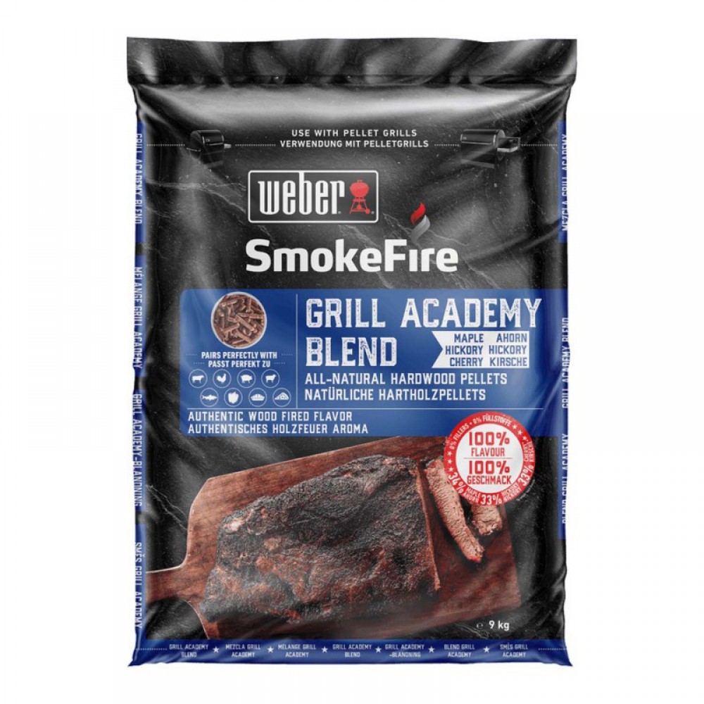 Пеллеты для гриля Weber, смесь "Академия гриля", 9 кг - 190101